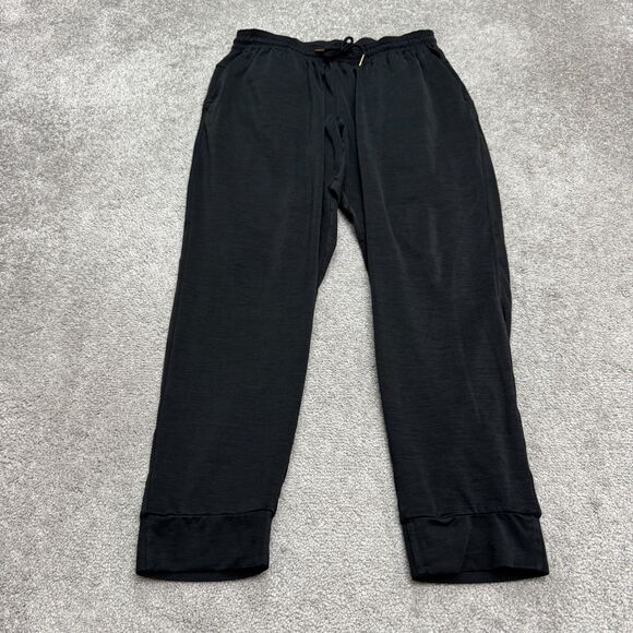 Zella Jogger Pants Womens Medium Black Zip Pocket Elastic Wasit Tapered Active - Picture 1 of 15
